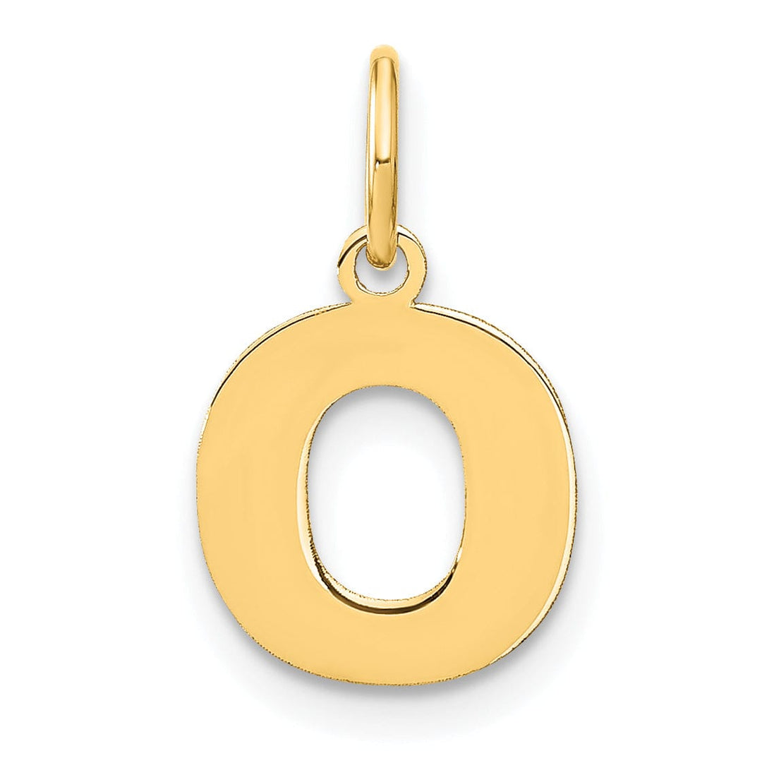 Lovely Rita's Pendants & Charms 14k Yellow Gold  Small Size Letter O Initial Block Pendant