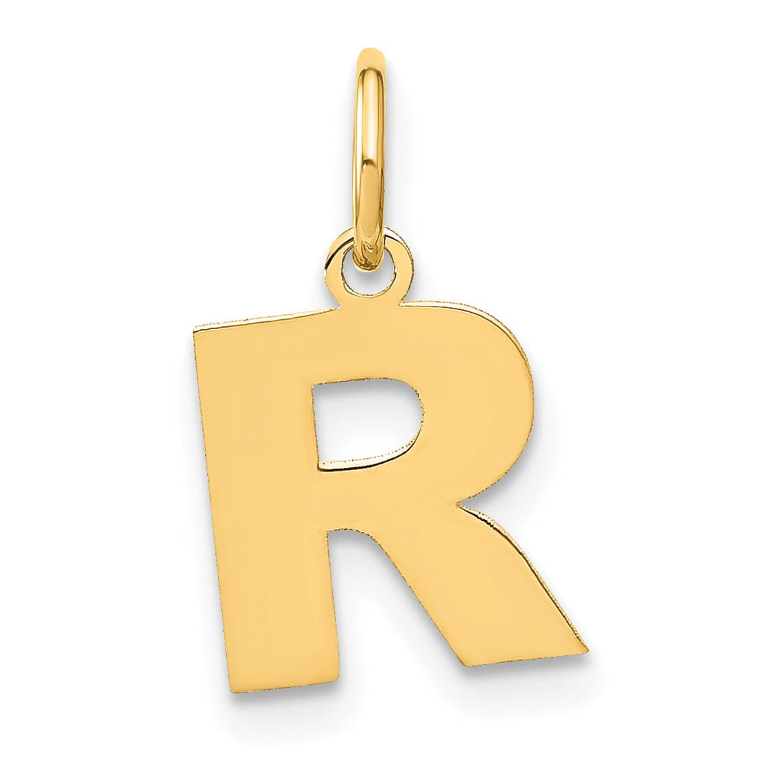 Lovely Rita's Pendants & Charms 14k Yellow Gold  Small Size Letter R Initial Block Pendant