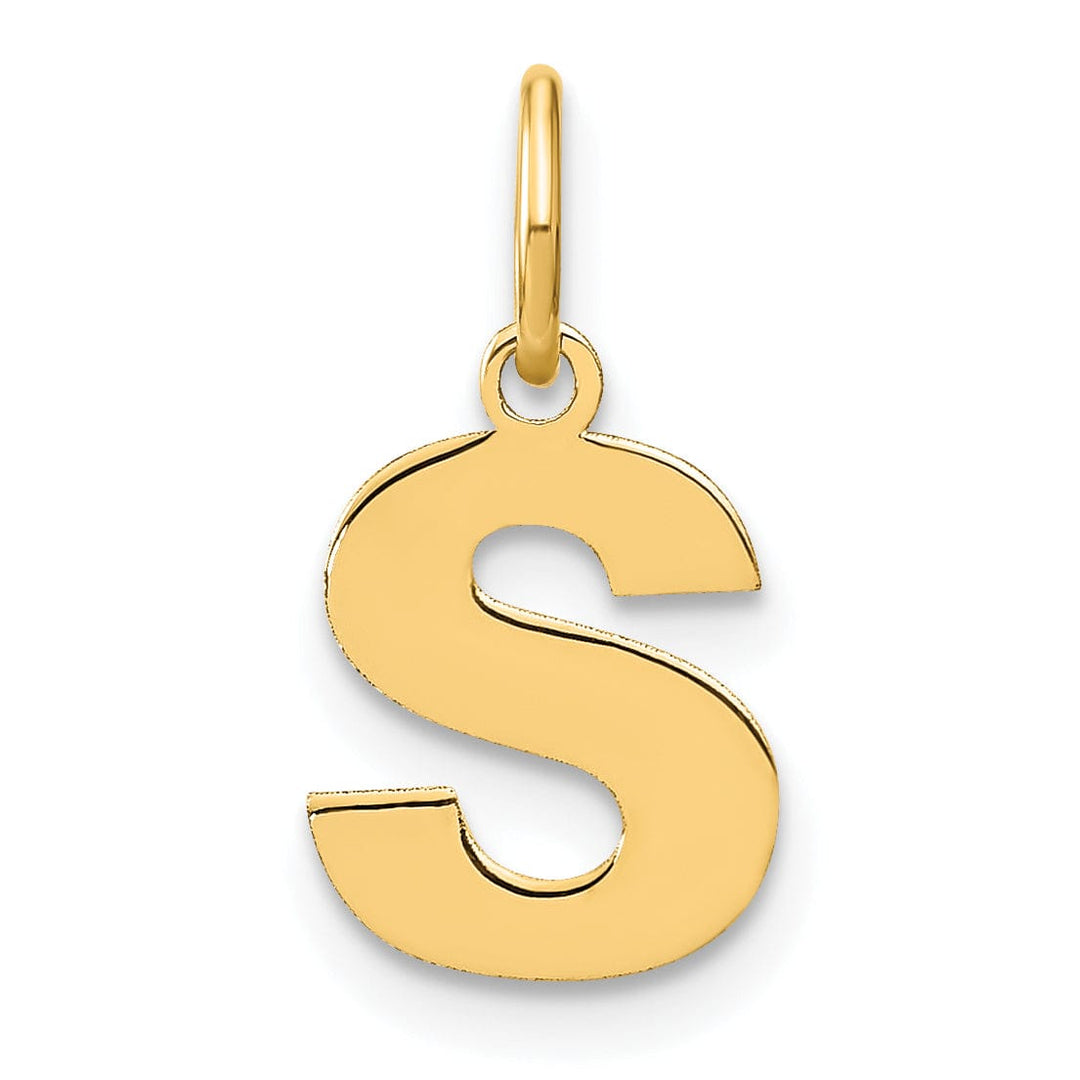 Lovely Rita's Pendants & Charms 14k Yellow Gold  Small Size Letter S Initial Block Pendant