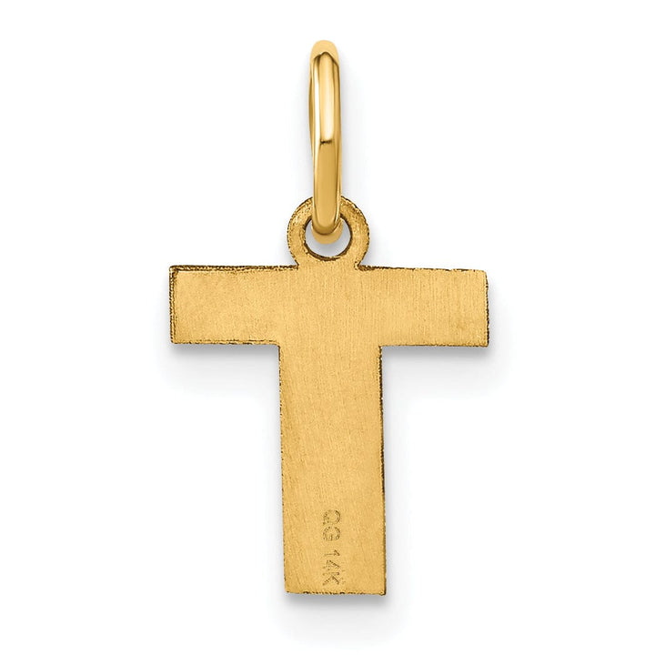 Lovely Rita's Pendants & Charms 14k Yellow Gold  Small Size Letter T Initial Block Pendant