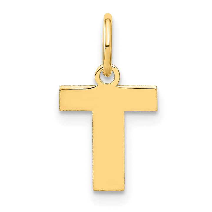 Lovely Rita's Pendants & Charms 14k Yellow Gold  Small Size Letter T Initial Block Pendant