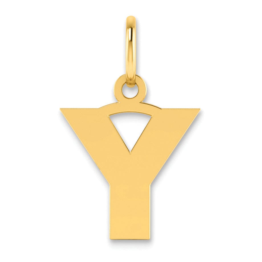 Lovely Rita's Pendants & Charms 14k Yellow Gold  Small Size Letter Y Initial Block Pendant