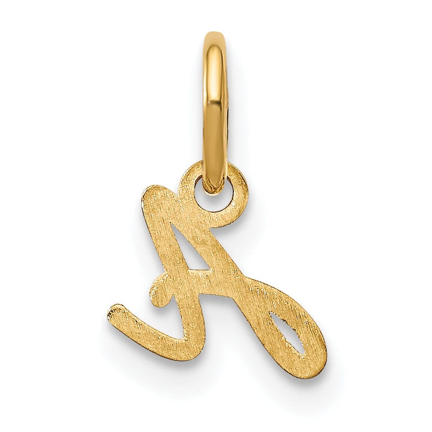 Lovely Rita's Pendants & Charms 14K Yellow Gold Small Size Upper Case Script Letter A Initial Pendant