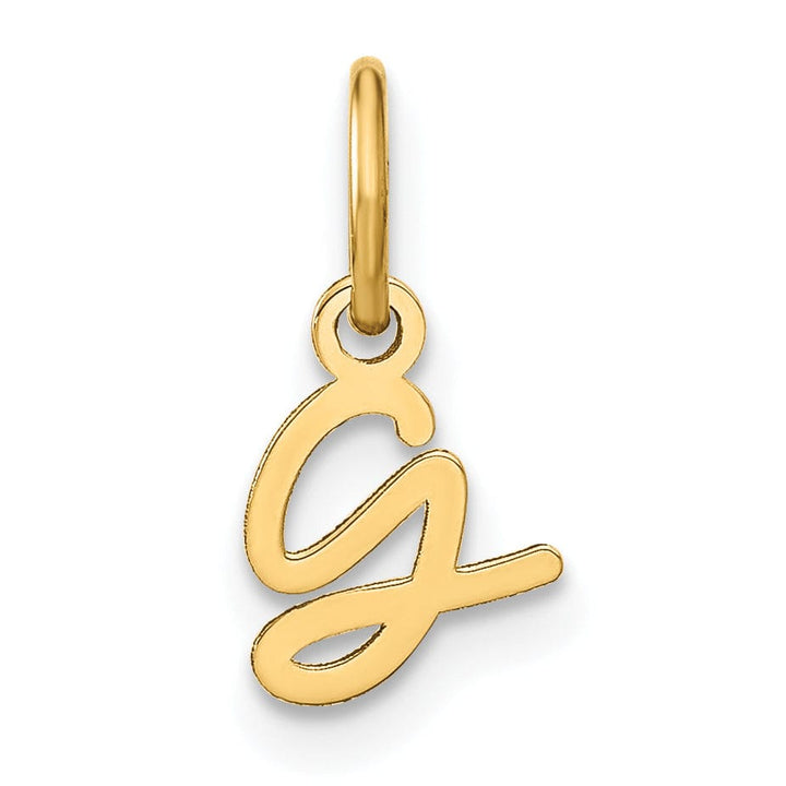 Lovely Rita's Pendants & Charms 14K Yellow Gold Small Size Upper Case Script Letter G Initial Pendant