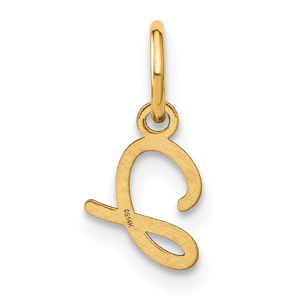 Lovely Rita's Pendants & Charms 14K Yellow Gold Small Size Upper Case Script Letter J Initial Pendant