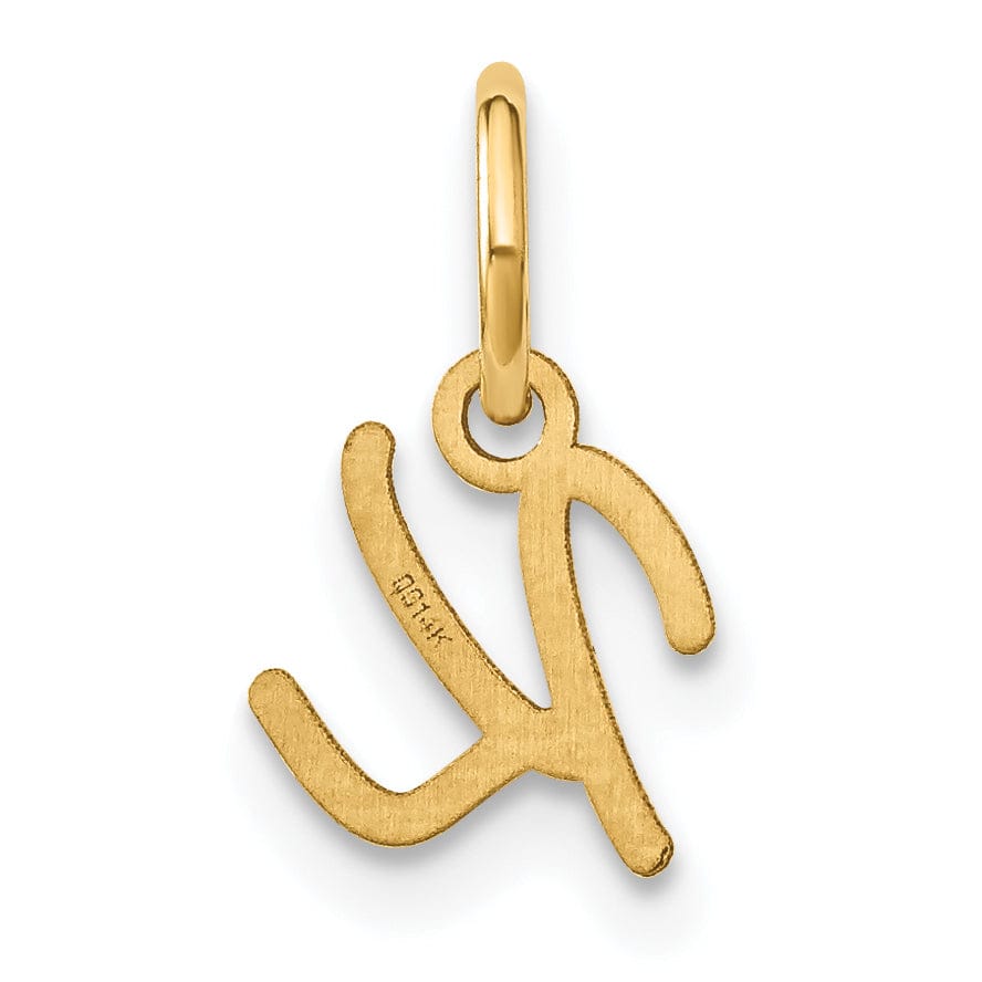 Lovely Rita's Pendants & Charms 14K Yellow Gold Small Size Upper Case Script Letter K Initial Pendant