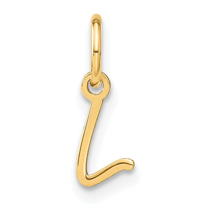 Lovely Rita's Pendants & Charms 14K Yellow Gold Small Size Upper Case Script Letter L Initial Pendant