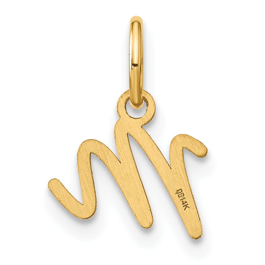 Lovely Rita's Pendants & Charms 14K Yellow Gold Small Size Upper Case Script Letter M Initial Pendant