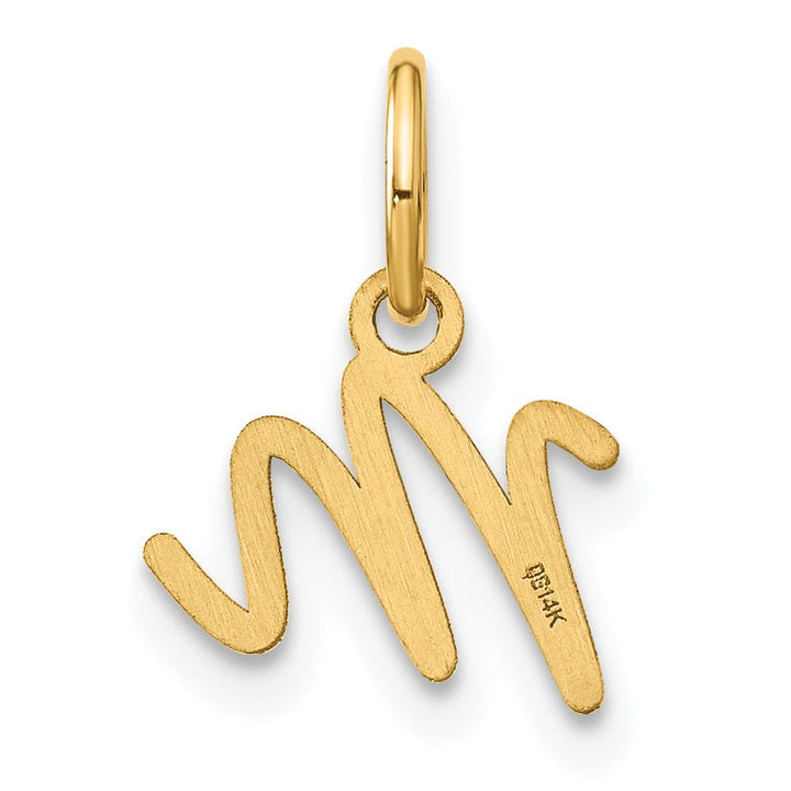 Lovely Rita's Pendants & Charms 14K Yellow Gold Small Size Upper Case Script Letter M Initial Pendant