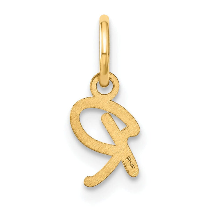 Lovely Rita's Pendants & Charms 14K Yellow Gold Small Size Upper Case Script Letter R Initial Pendant