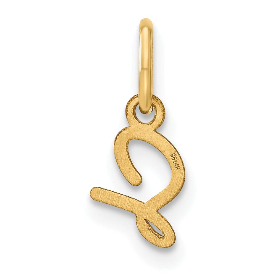 Lovely Rita's Pendants & Charms 14K Yellow Gold Small Size Upper Case Script Letter S Initial Pendant