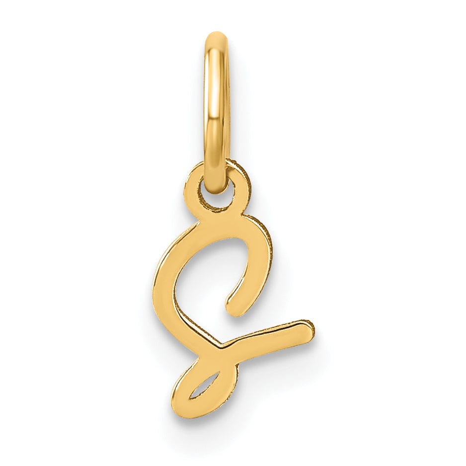 Lovely Rita's Pendants & Charms 14K Yellow Gold Small Size Upper Case Script Letter S Initial Pendant