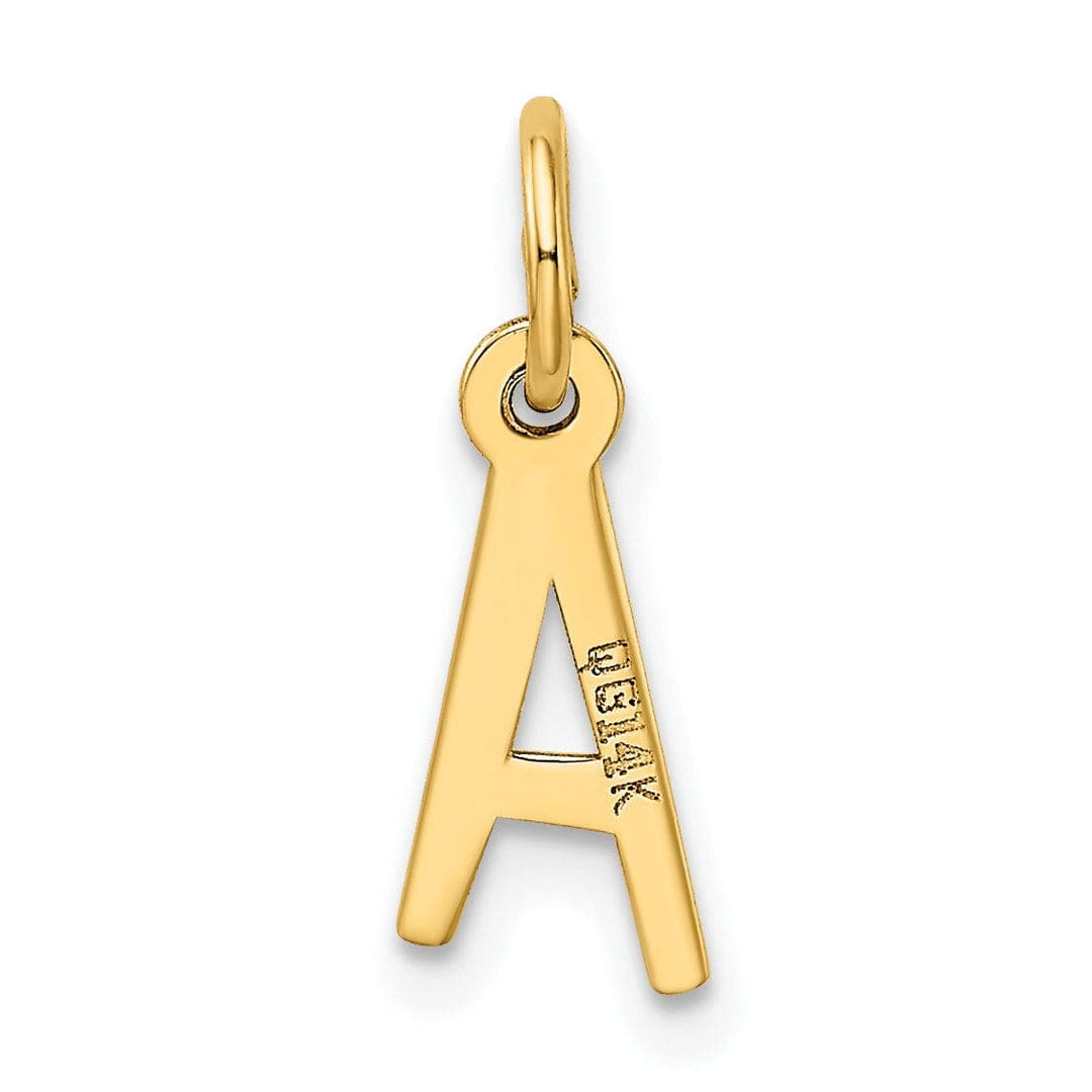 Lovely Rita's Pendants & Charms 14k Yellow Gold Small Slanted Block Letter A Initial Pendant