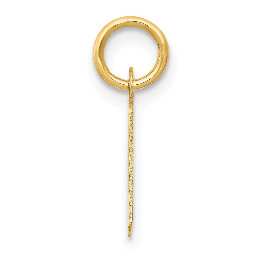 Lovely Rita's Pendants & Charms 14k Yellow Gold Small Slanted Block Letter A Initial Pendant