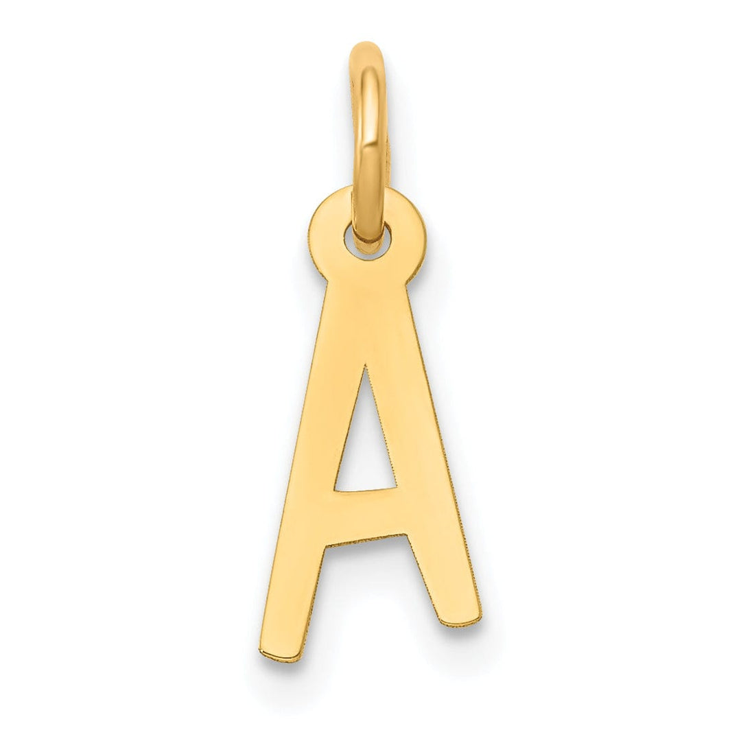 Lovely Rita's Pendants & Charms 14k Yellow Gold Small Slanted Block Letter A Initial Pendant