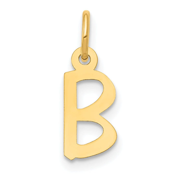 Lovely Rita's Pendants & Charms 14k Yellow Gold Small Slanted Block Letter B Initial Pendant