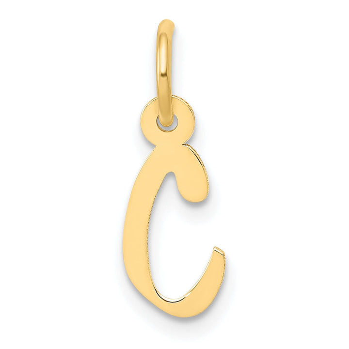 Lovely Rita's Pendants & Charms 14k Yellow Gold Small Slanted Block Letter C Initial Pendant