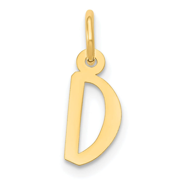Lovely Rita's Pendants & Charms 14k Yellow Gold Small Slanted Block Letter D Initial Pendant