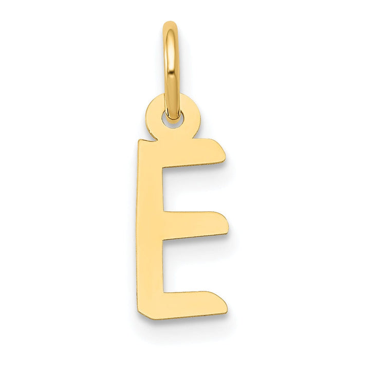 Lovely Rita's Pendants & Charms 14k Yellow Gold Small Slanted Block Letter E Initial Pendant