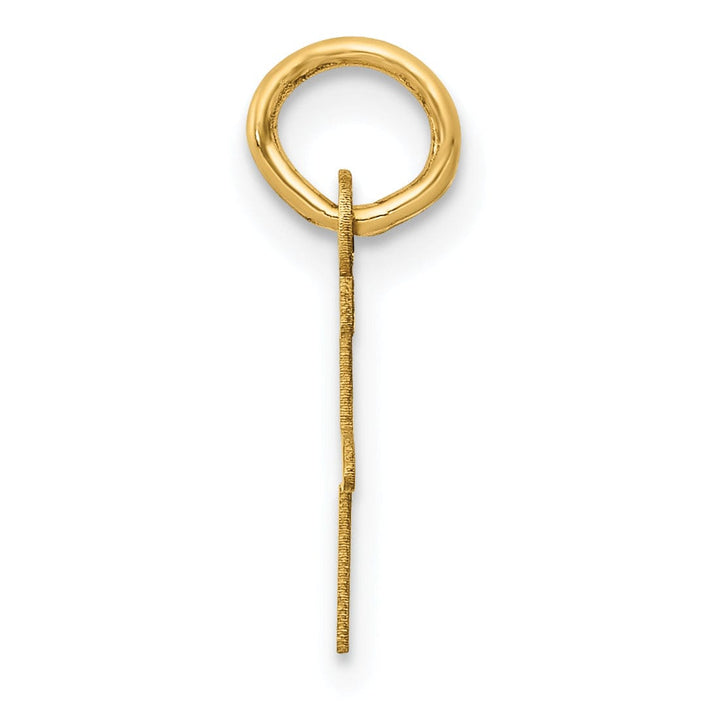 Lovely Rita's Pendants & Charms 14k Yellow Gold Small Slanted Block Letter F Initial Pendant