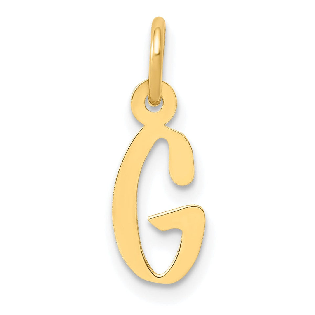 Lovely Rita's Pendants & Charms 14k Yellow Gold Small Slanted Block Letter G Initial Pendant