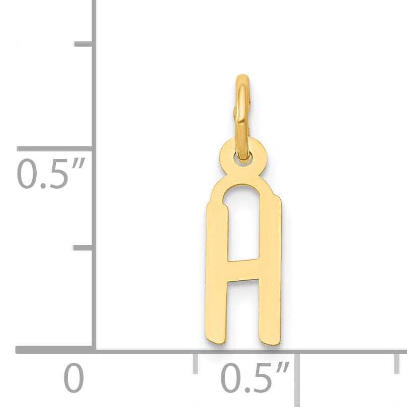 Lovely Rita's Pendants & Charms 14k Yellow Gold Small Slanted Block Letter H Initial Pendant
