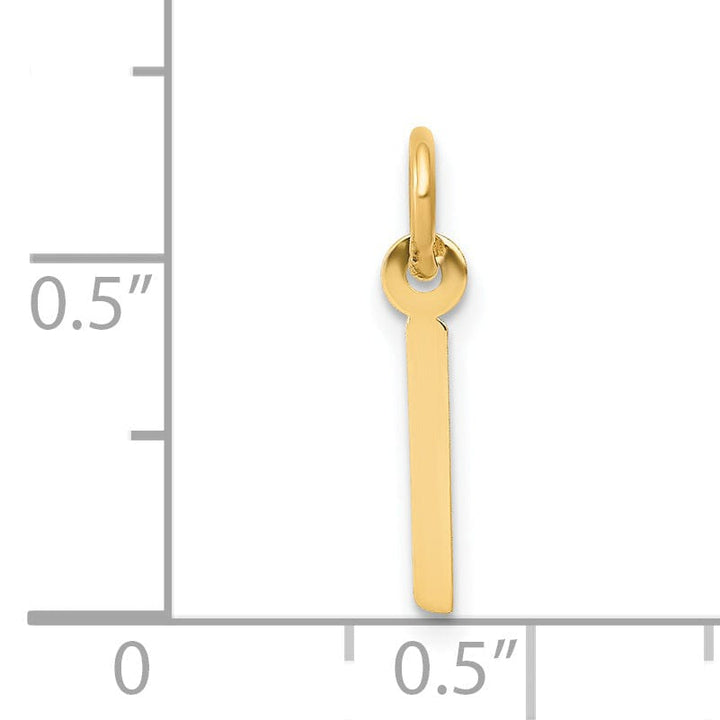 Lovely Rita's Pendants & Charms 14k Yellow Gold Small Slanted Block Letter I Initial Pendant