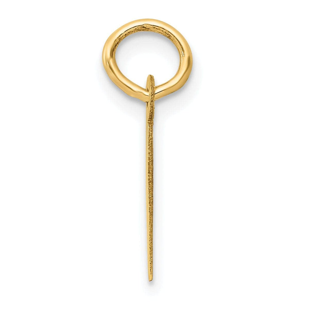 Lovely Rita's Pendants & Charms 14k Yellow Gold Small Slanted Block Letter I Initial Pendant