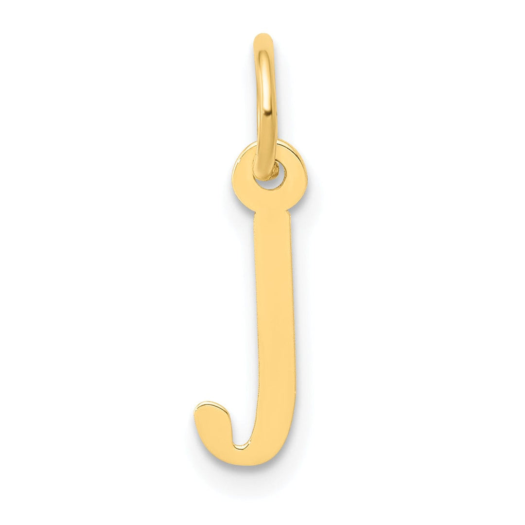 Lovely Rita's Pendants & Charms 14k Yellow Gold Small Slanted Block Letter J Initial Pendant