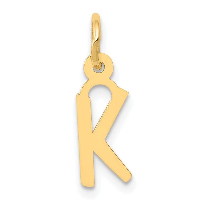 Lovely Rita's Pendants & Charms 14k Yellow Gold Small Slanted Block Letter K Initial Pendant