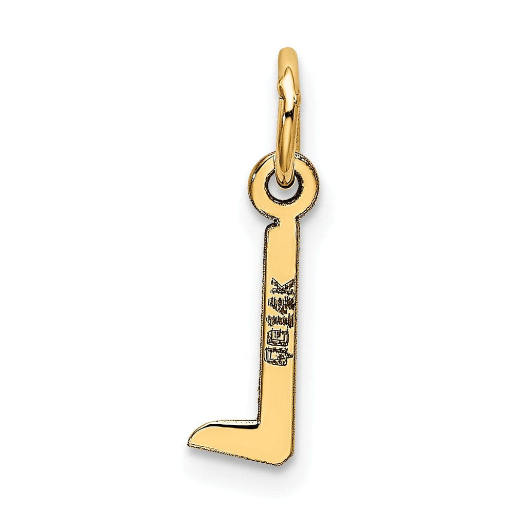 Lovely Rita's Pendants & Charms 14k Yellow Gold Small Slanted Block Letter L Initial Pendant