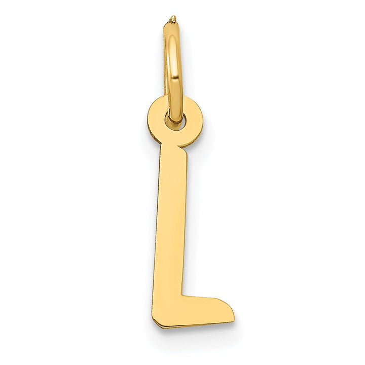 Lovely Rita's Pendants & Charms 14k Yellow Gold Small Slanted Block Letter L Initial Pendant