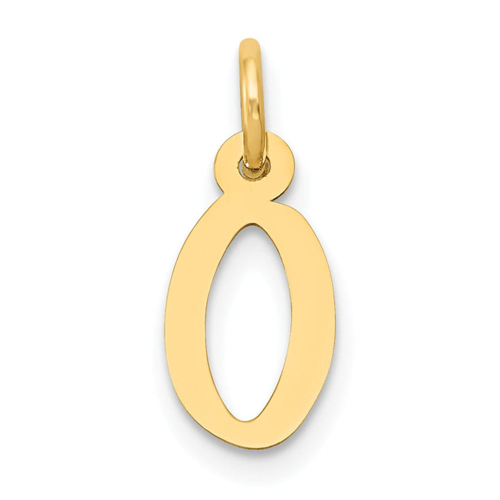 Lovely Rita's Pendants & Charms 14k Yellow Gold Small Slanted Block Letter O Initial Pendant