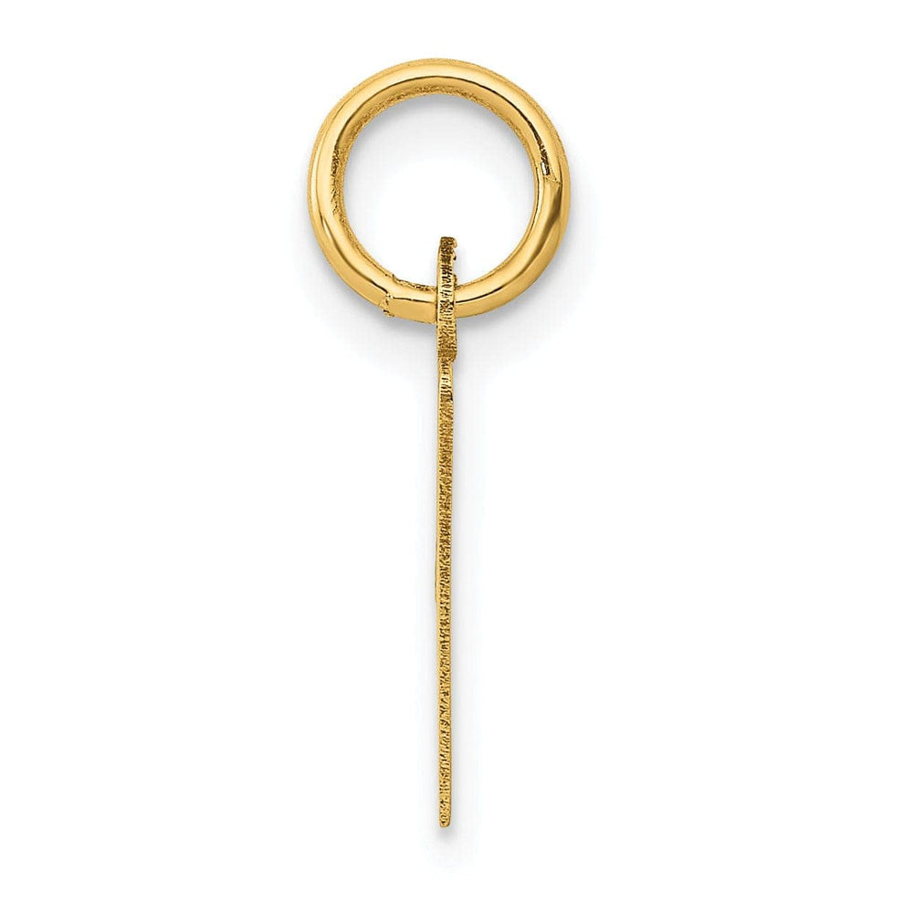 Lovely Rita's Pendants & Charms 14k Yellow Gold Small Slanted Block Letter V Initial Pendant