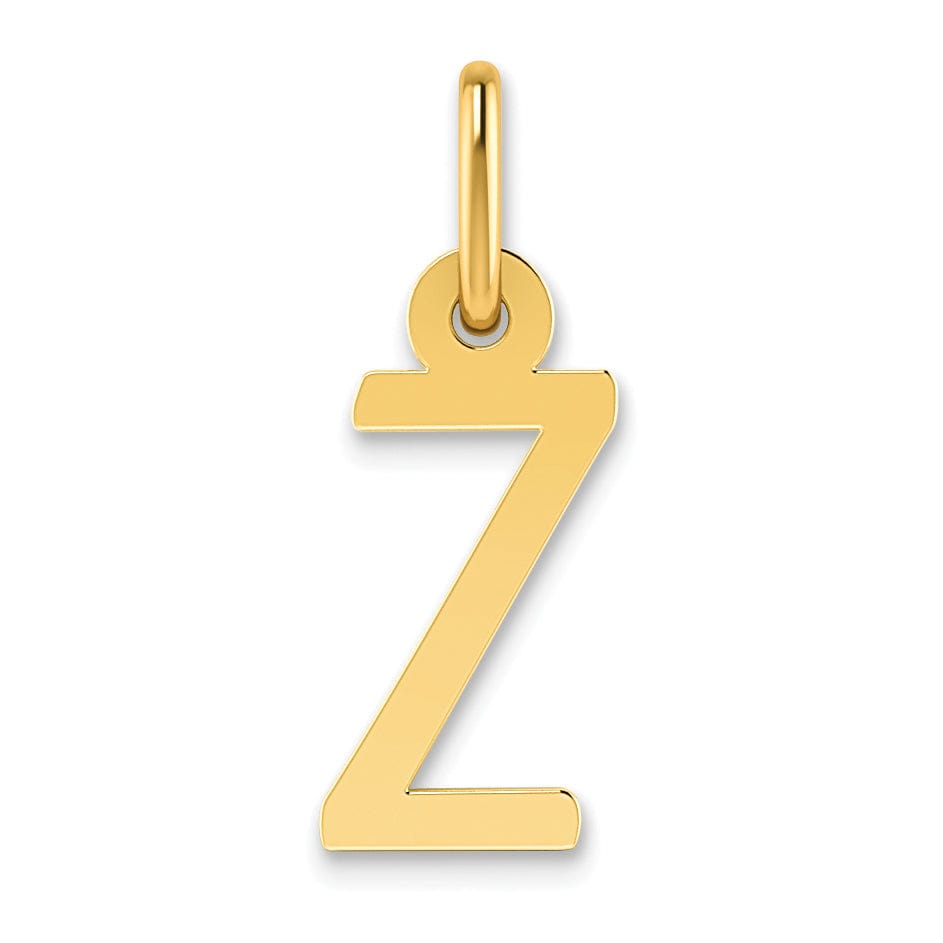 Lovely Rita's Pendants & Charms 14k Yellow Gold Small Slanted Block Letter Z Initial Pendant