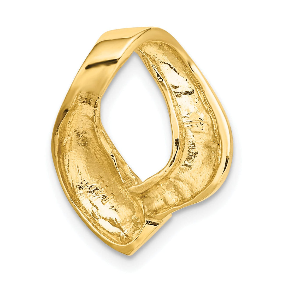 Lovely Rita's Pendants & Charms 14K Yellow Gold Smooth Polished Finish Slide Design Pendant