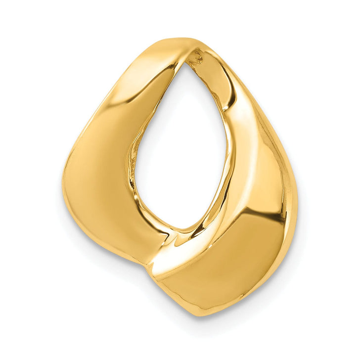 Lovely Rita's Pendants & Charms 14K Yellow Gold Smooth Polished Finish Slide Design Pendant