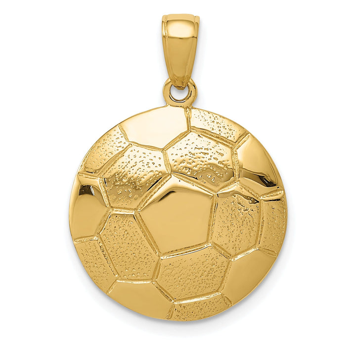 Lovely Rita's Pendants & Charms 14k Yellow Gold Soccer Ball Charm Pendant