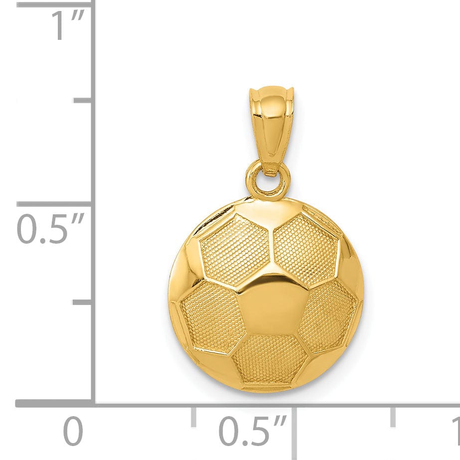 Lovely Rita's Pendants & Charms 14k Yellow Gold Soccer Ball Charm Pendant