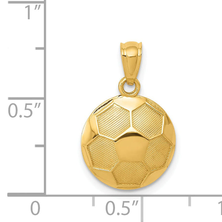 Lovely Rita's Pendants & Charms 14k Yellow Gold Soccer Ball Charm Pendant