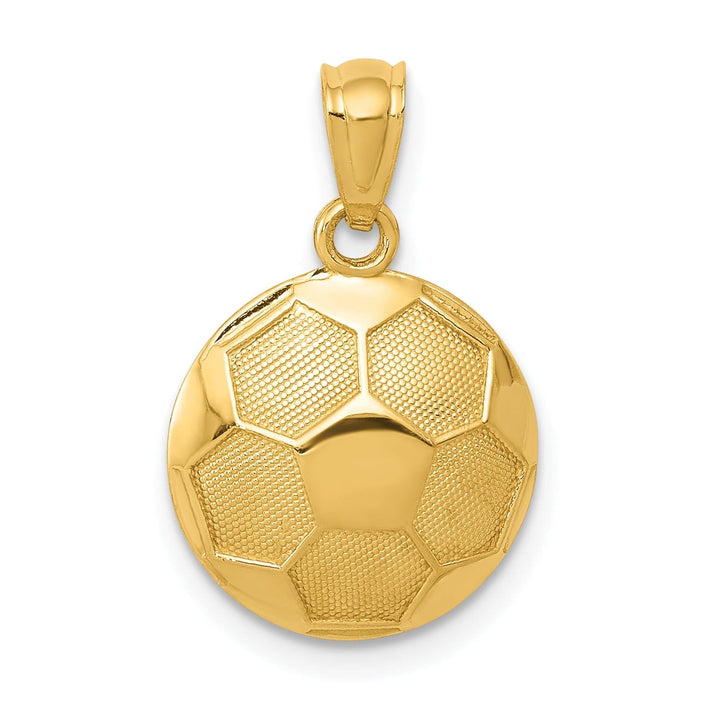 Lovely Rita's Pendants & Charms 14k Yellow Gold Soccer Ball Charm Pendant