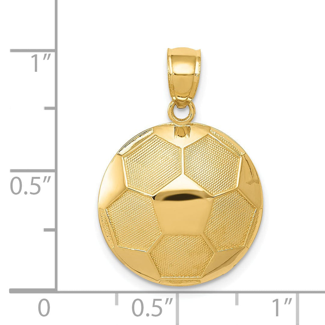 Lovely Rita's Pendants & Charms 14k Yellow Gold Soccer Ball Charm Pendant