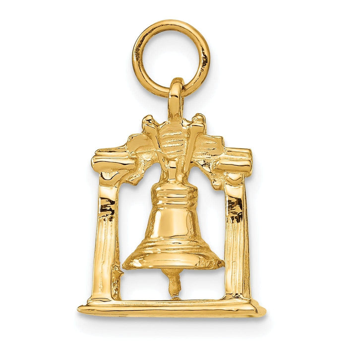 Lovely Rita's Pendants & Charms 14k Yellow Gold Solid 3-D Liberty Bell Charm
