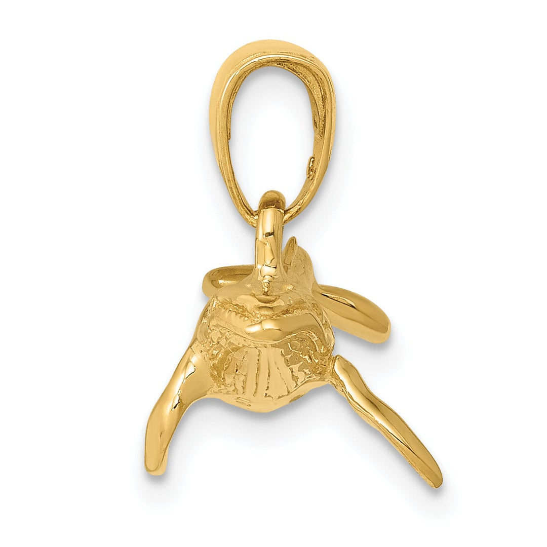 Lovely Rita's Pendants & Charms 14K Yellow Gold Solid  3-Dimensional Humpback Whale Charm Pendant