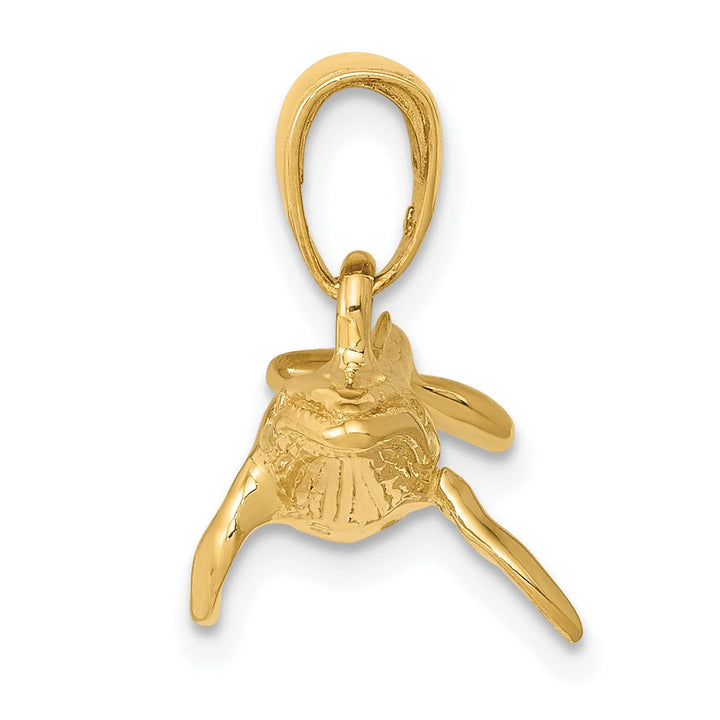 Lovely Rita's Pendants & Charms 14K Yellow Gold Solid  3-Dimensional Humpback Whale Charm Pendant