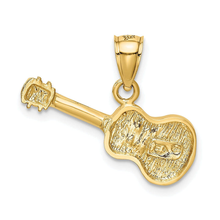Lovely Rita's Pendants & Charms 14k Yellow Gold Solid Acoustic Guitar Pendant