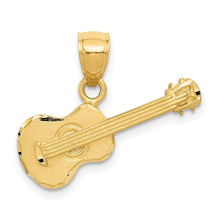 Lovely Rita's Pendants & Charms 14k Yellow Gold Solid Acoustic Guitar Pendant