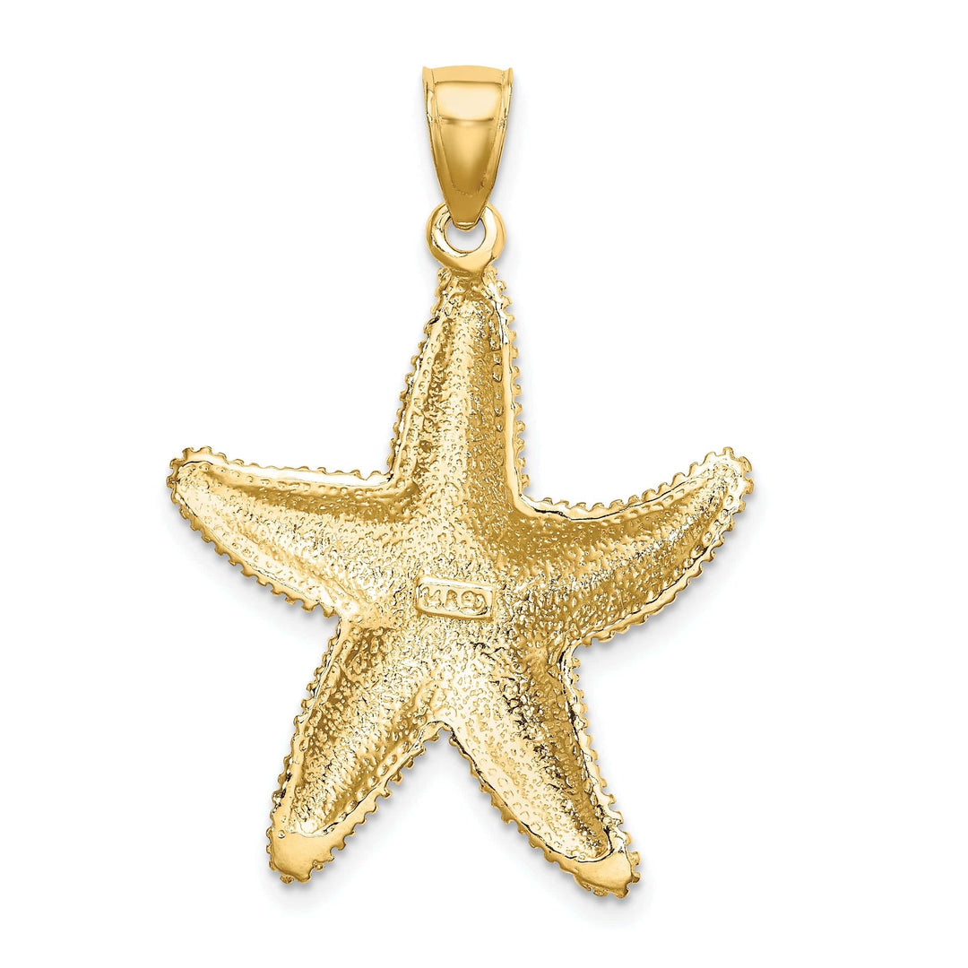Lovely Rita's Pendants & Charms 14K Yellow Gold Solid Beaded Design Starfish Pendant