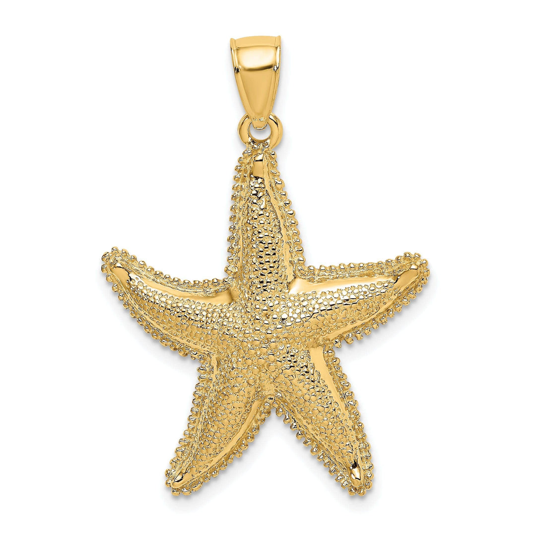Lovely Rita's Pendants & Charms 14K Yellow Gold Solid Beaded Design Starfish Pendant