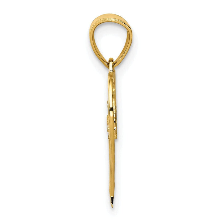 Lovely Rita's Pendants & Charms 14k Yellow Gold Solid C.Z Heart Design Pendant